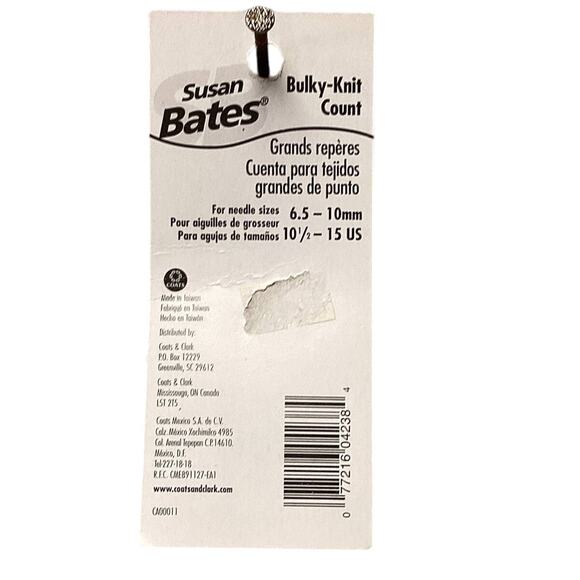 New Susan Bates Blue White Round Bulky Knit Counter For Needle Size 10.5 to 15 - Picture 2 of 2